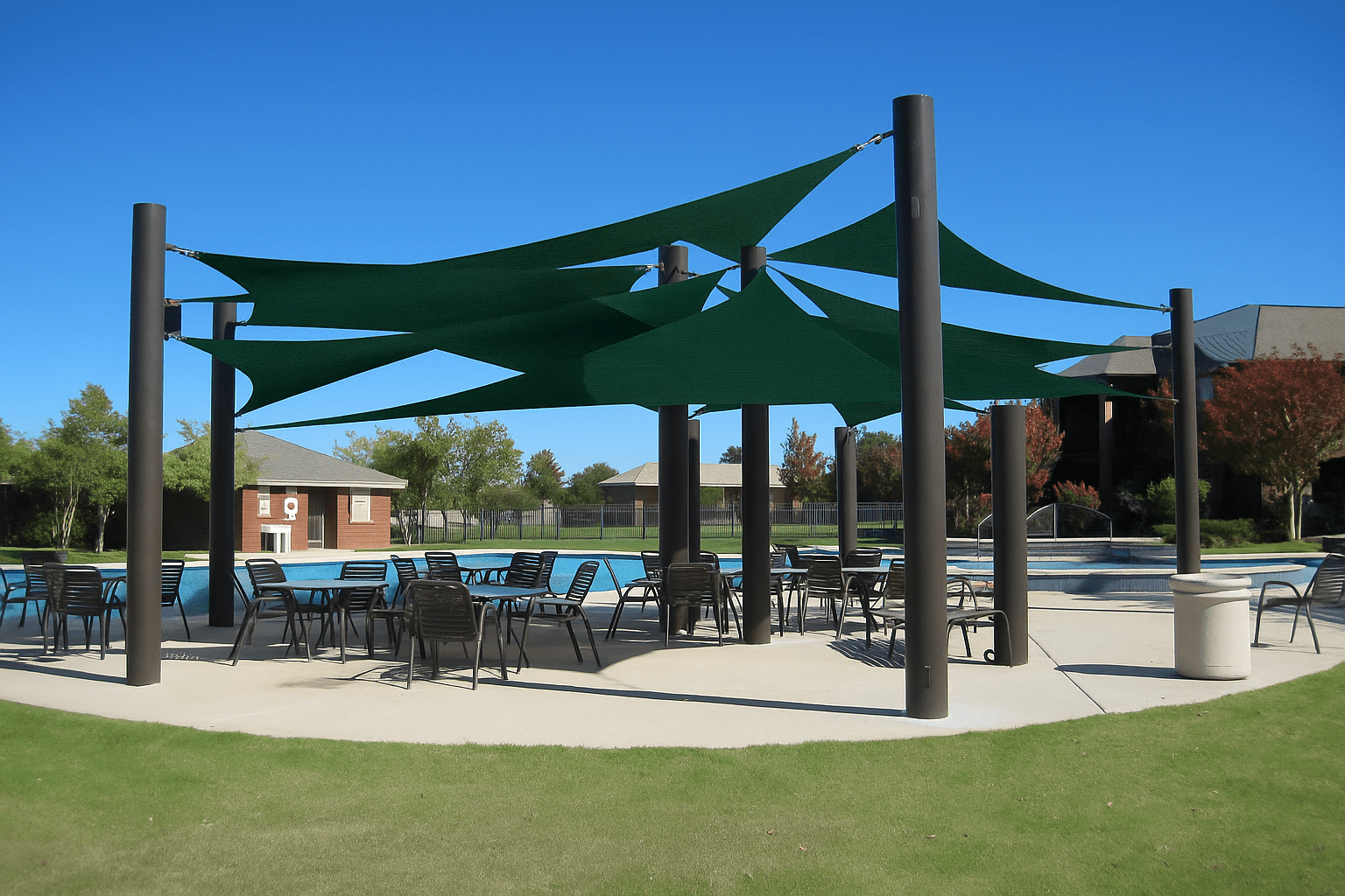 3 point Shade Sail - 5mtrs x 5mtrs x 7.07mtrs