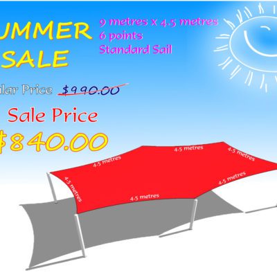 6 point Shade sail